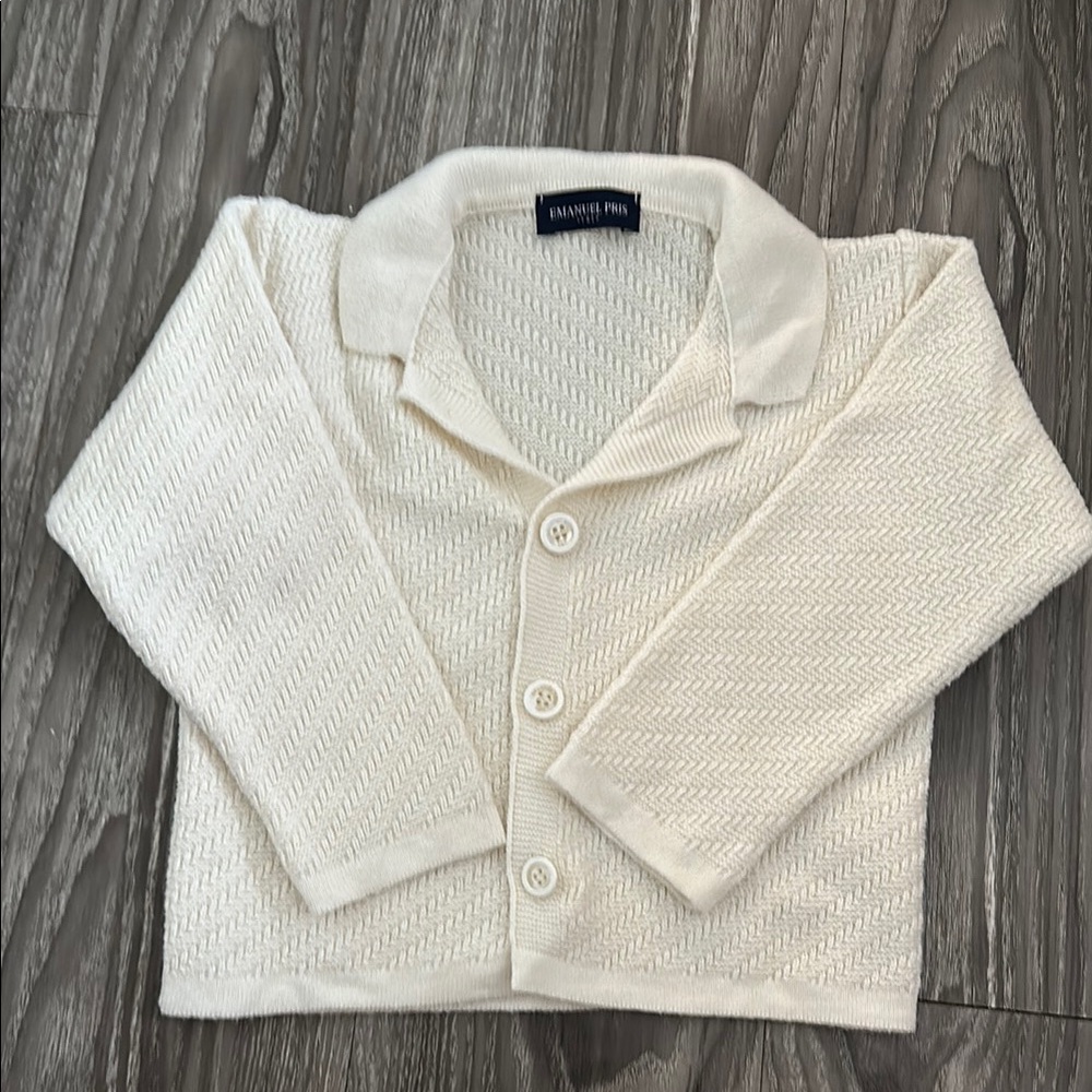 Emanuel Pris Cream Knit Cardigan